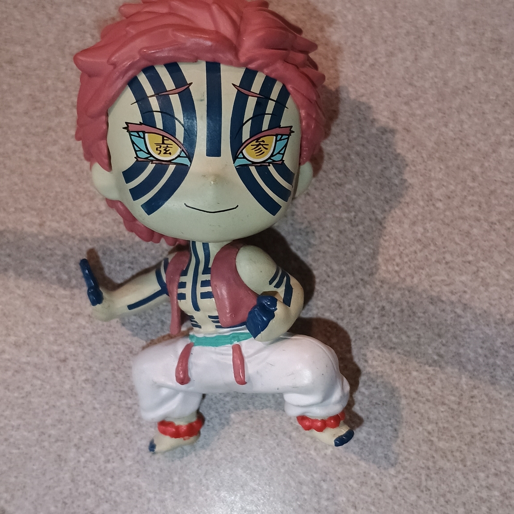 Bandai Demon Slayer Akaza ChibimastersPink and White Chibi Action Figureq Was